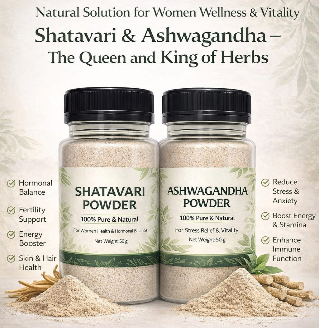 Pack of 2 Powder (Ashwaganda, Sitawar)